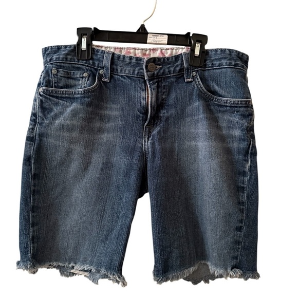 Lucky Brand Blue Jean Shorts with Distressed Hem - Picture 1 of 3